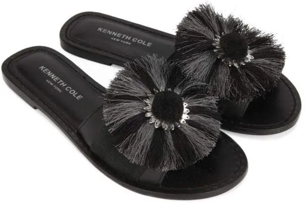 Kenneth Cole Women's Orton Slide Sandal with Circle Fringe Detail