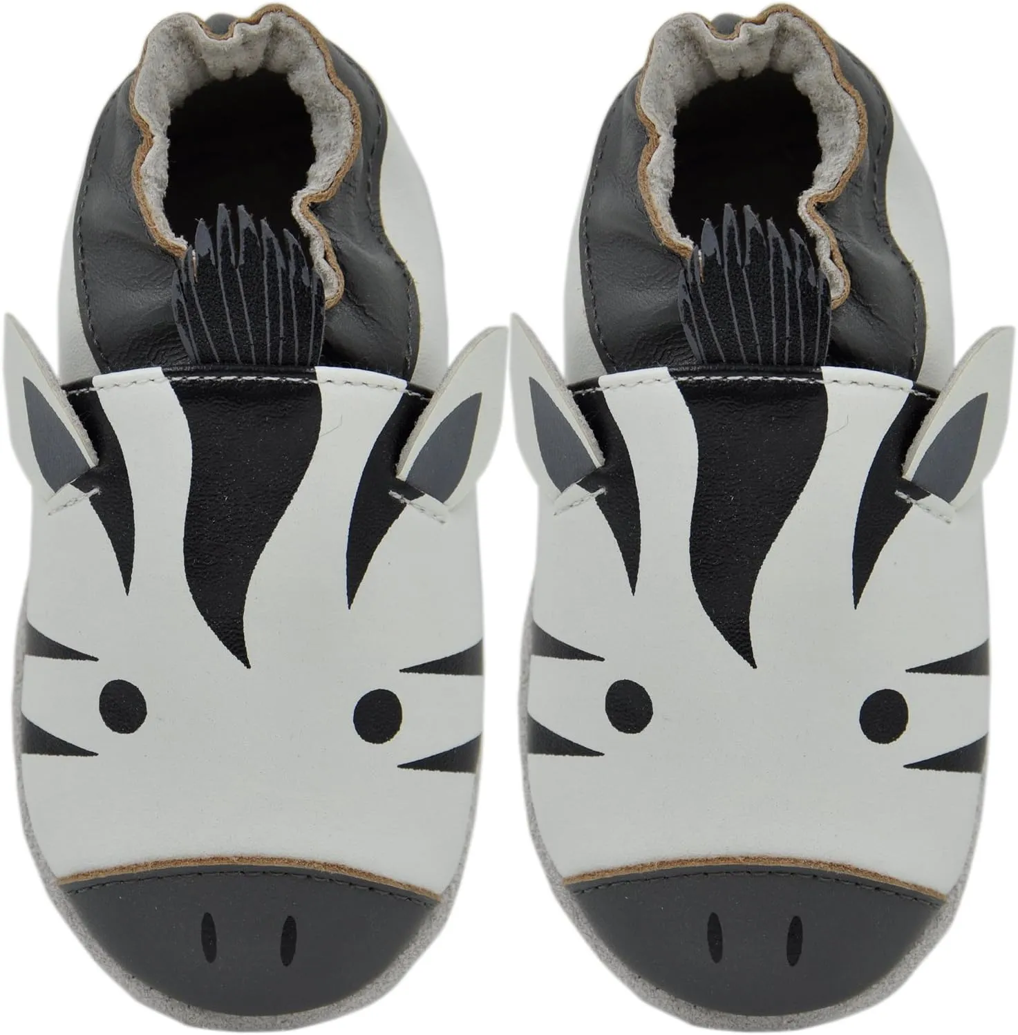 Kimi & Kai Baby Unisex Lambskin Leather Soft Sole Shoes - Zebra
