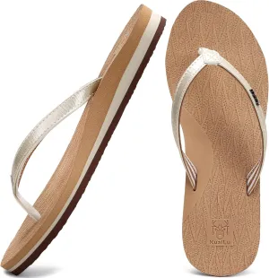 KuaiLu Womens Fashion Flip Flops Ladies Lightweight Summer Beach Yoga Mat Thong Sandals with Comfortable Arch Support