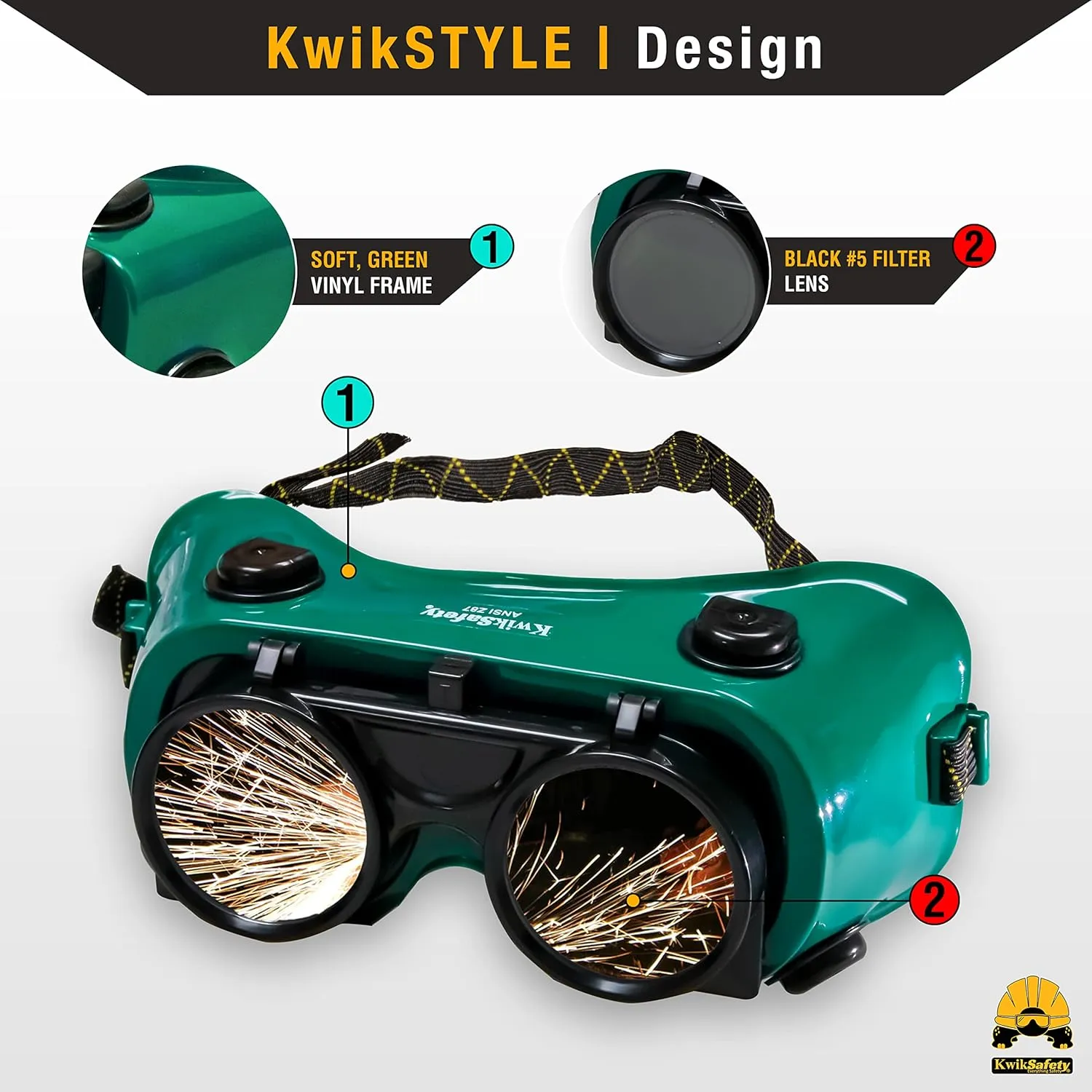 KwikSafety - Charlotte, NC - EAGLE EYES, HAMMERHEAD, OWL Welding Goggles [ANTI-FOGGING ANTI-SCRATCH] ANSI Tested OSHA