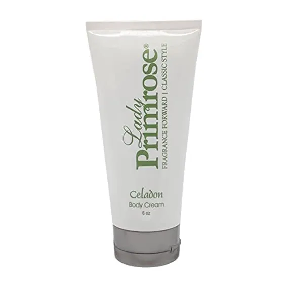 Lady Primrose, Celadon Body Cream Tube, 6 Ounces
