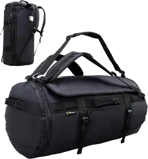 Large Duffel Backpack Bag, 3-Way Water Resistant Gym Duffle Bag with Shoe Compartment for Sports Workout Travel (Black, 90L)