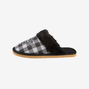 Las Vegas Raiders Womens Plaid Sherpa Mule Slipper