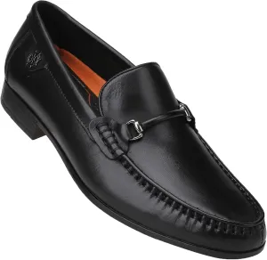 Leather Dress Shoes for Men, Luxury Classic Moc-Toe Penny Shoes Bit Slip-on Loafer for Mens