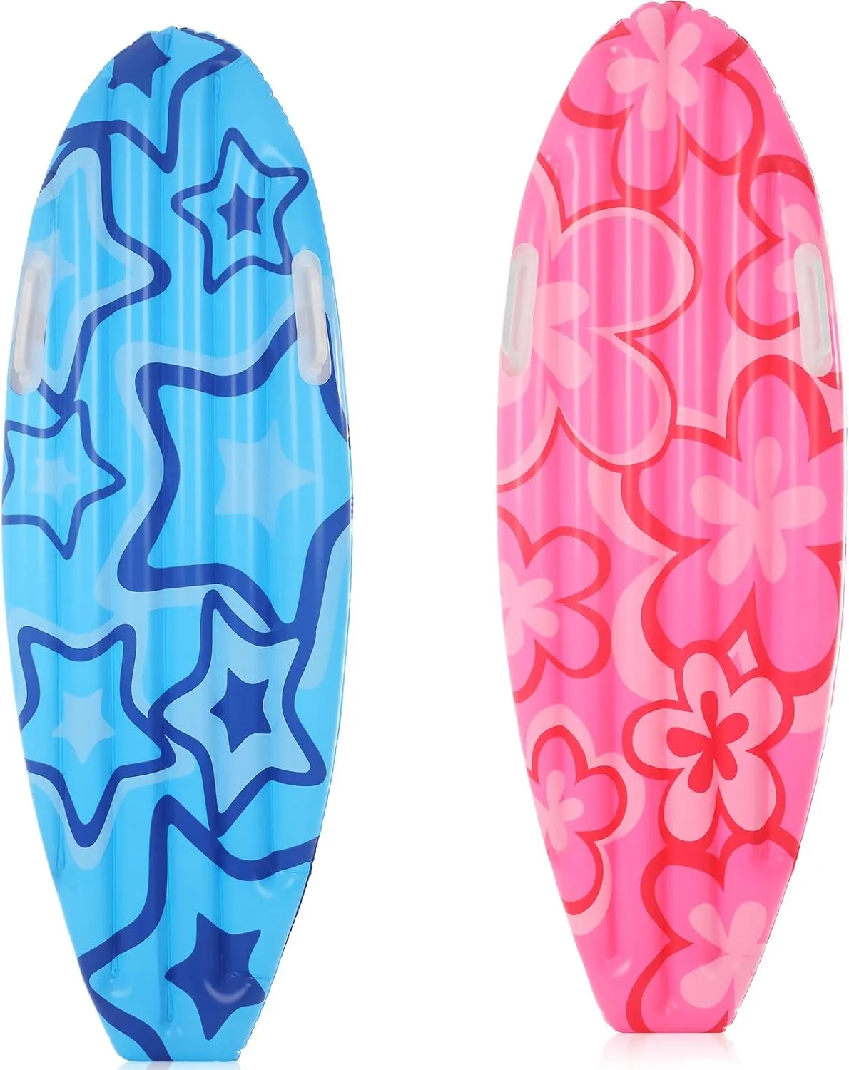 Leitee 2 Pcs Inflatable Surf Body Board with Handles 43 x 15.7 Inch Body Board for Slip Slide Summer Swimming Bodyboard for Beach Swim Floating Surfboard Learning Surfing