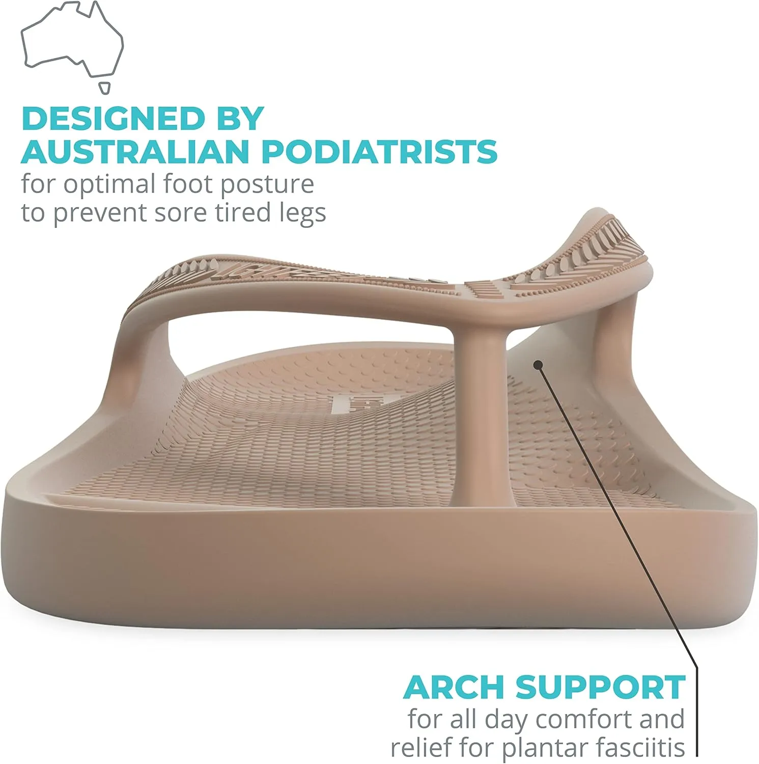 LightFeet Arch Support Flip Flops – Australian Podiatrists Designed FlipFlops for Women & Men Prevent Tired Aching Legs | Unisex Orthotic Plantar Fasciitis Flip Flops Made From Recycled Materials