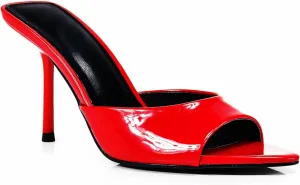 Liliana Women's Peep Toe Mule with Stiletto Heel Sandal