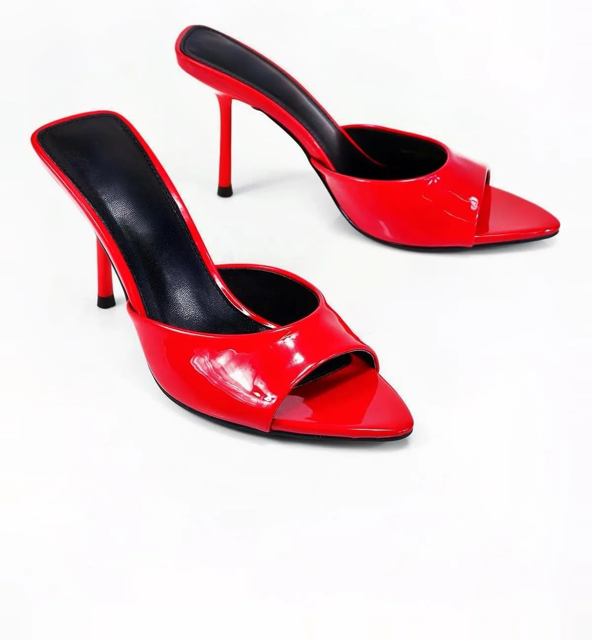 Liliana Women's Peep Toe Mule with Stiletto Heel Sandal