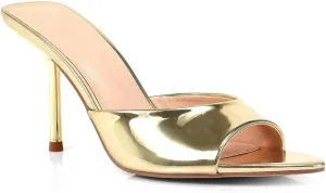 Liliana Women's Peep Toe Mule with Stiletto Heel Sandal