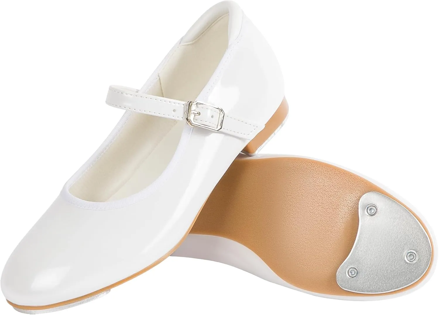 Linodes Economy Unisex-Child Easy Slide Buckle Tap Shoe for Girls and Boys Maryjane Dance Flat