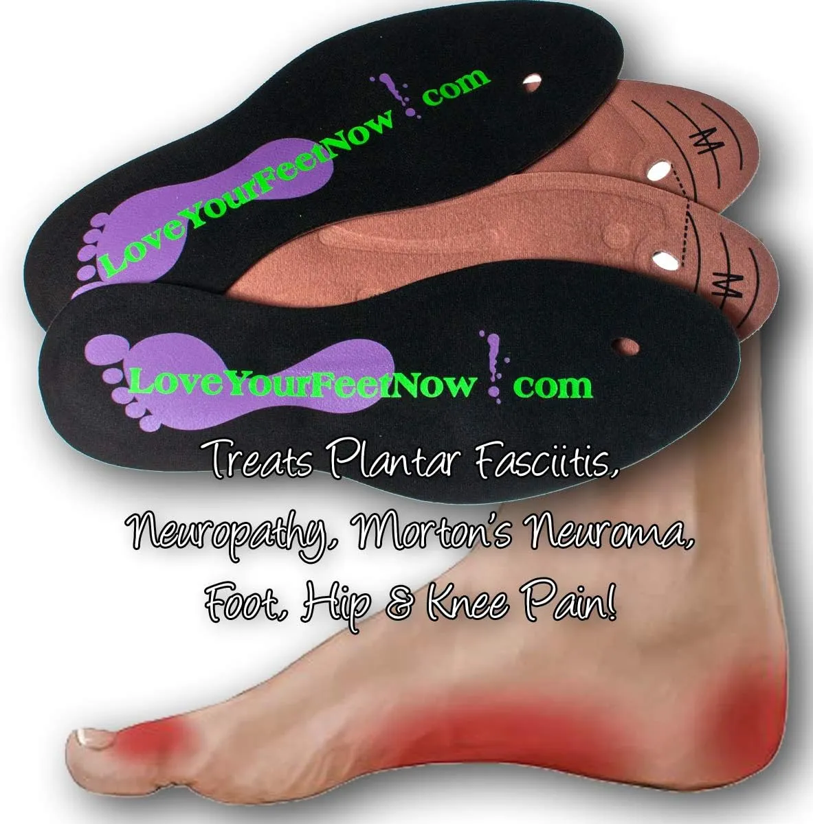 Liquid Orthotic Inserts for Men/Women - Shoe Insoles for Plantar Fasciitis, Neuropathy & Sore Feet. ((S))