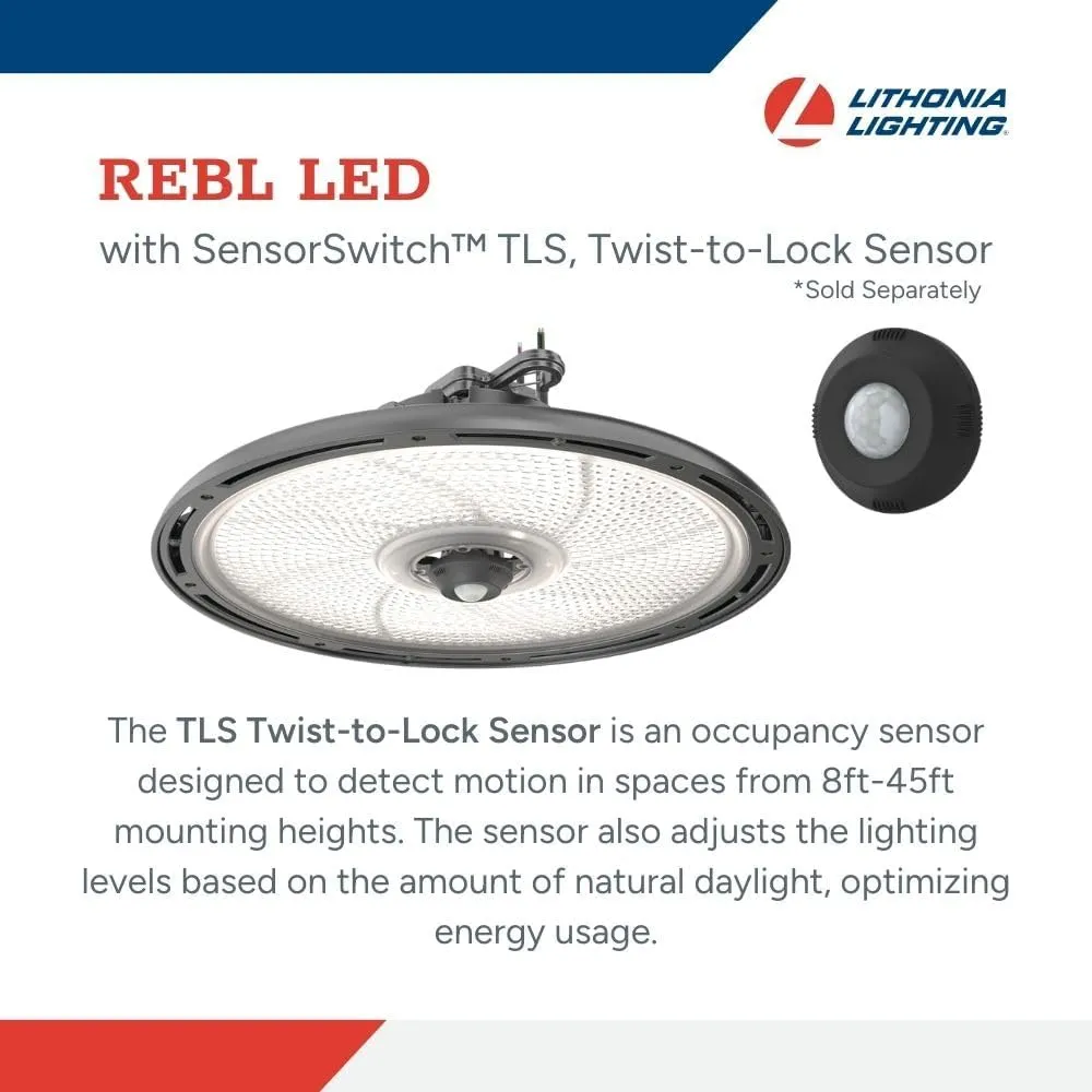 Lithonia Lighting REBL Round High Bay LED Light, 24,000/27,000/30,000 Adjustable Lumen Output, 3500K/4000K/5000K Switchable White Color Temperature, Work Light, UVOLT 120-347V, 14.6" x 7.7", Bronze