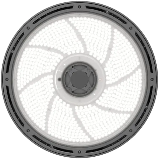 Lithonia Lighting REBL Round High Bay LED Light, 24,000/27,000/30,000 Adjustable Lumen Output, 3500K/4000K/5000K Switchable White Color Temperature, Work Light, UVOLT 120-347V, 14.6" x 7.7", Bronze