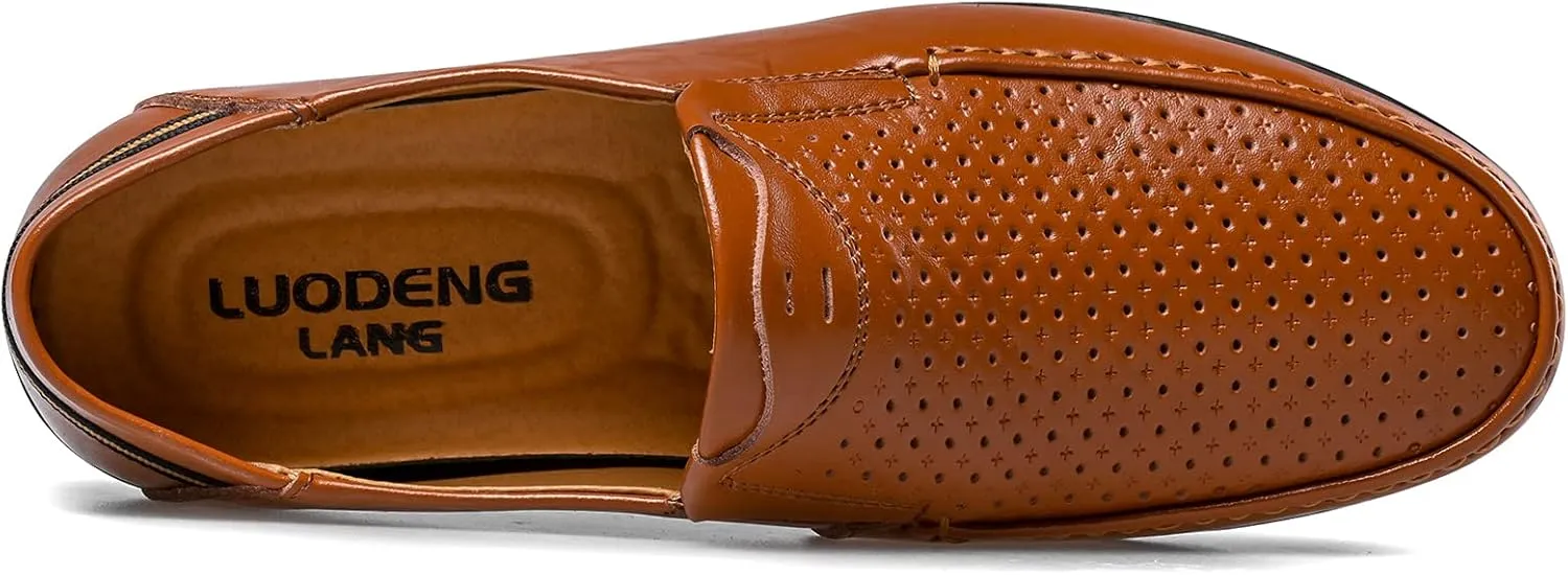 Loafer Premium Genuine Leather Men's Casual Shoes Slip On Mens Driving Penny Loafers for Men Lightweight Breathable