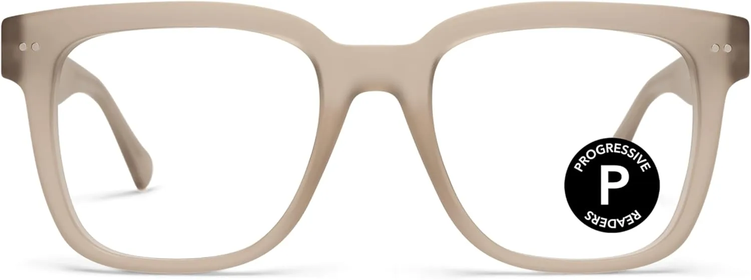 LOOK OPTIC Laurel Progressive Reader - Stylish Unisex Reading Glasses, Prescription-Quality