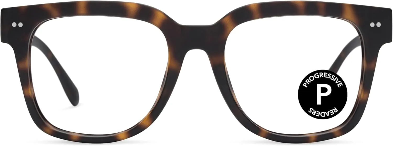 LOOK OPTIC Laurel Progressive Reader - Stylish Unisex Reading Glasses, Prescription-Quality