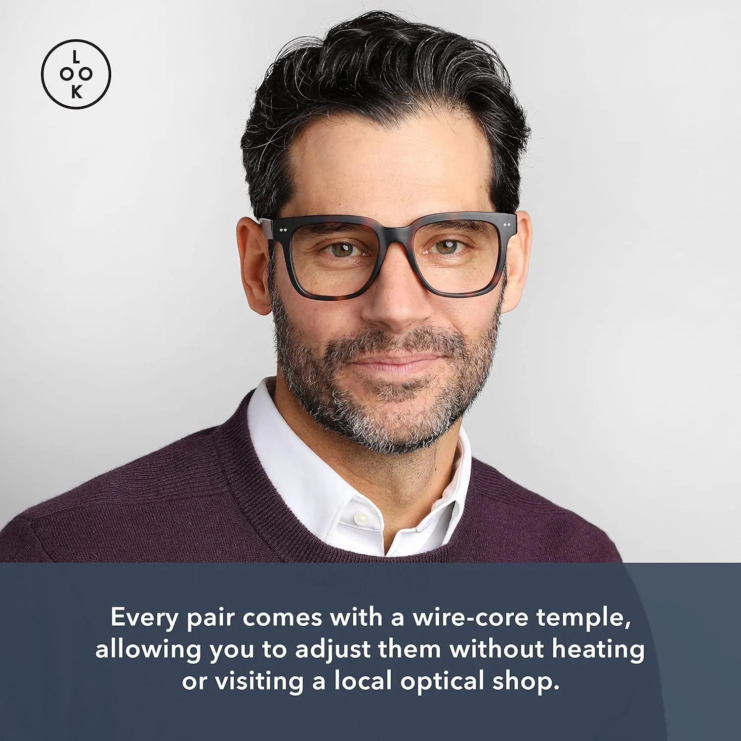 LOOK OPTIC Laurel Progressive Reader - Stylish Unisex Reading Glasses, Prescription-Quality