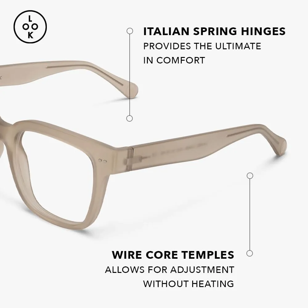 LOOK OPTIC Laurel Progressive Reader - Stylish Unisex Reading Glasses, Prescription-Quality