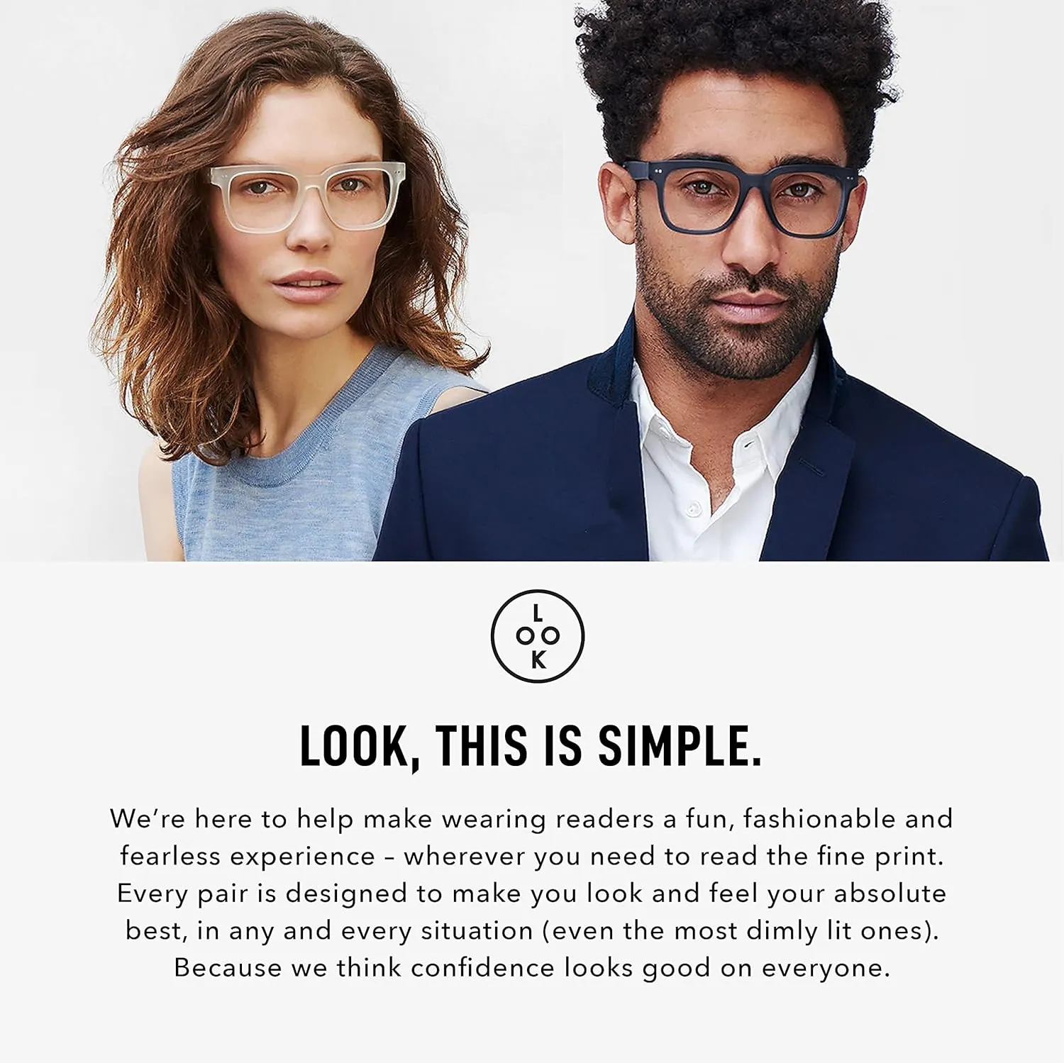 LOOK OPTIC Laurel Progressive Reader - Stylish Unisex Reading Glasses, Prescription-Quality