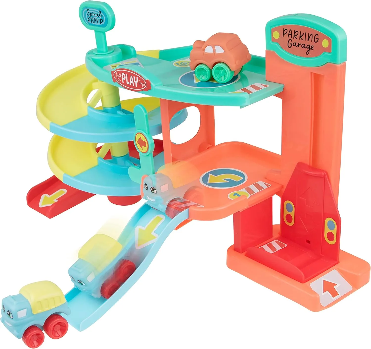 Lots to Play Toys - Multi-Story Baby Car Parking Garage - JC Toys