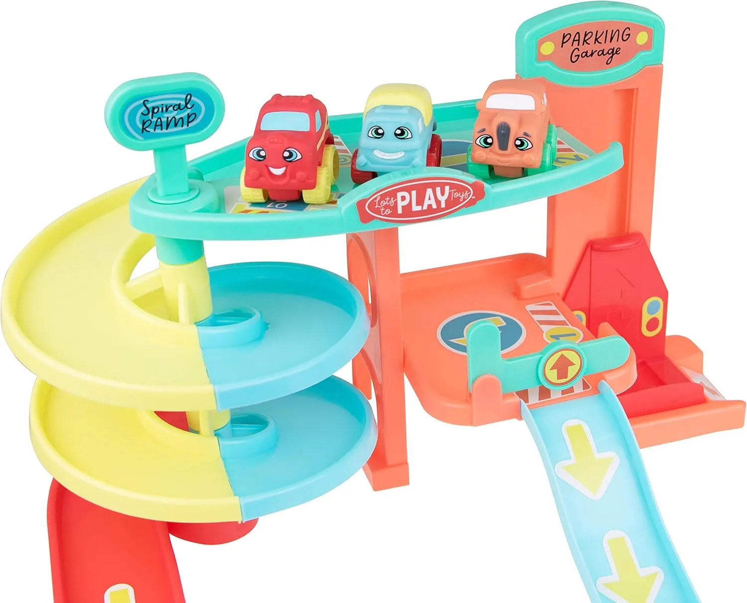 Lots to Play Toys - Multi-Story Baby Car Parking Garage - JC Toys