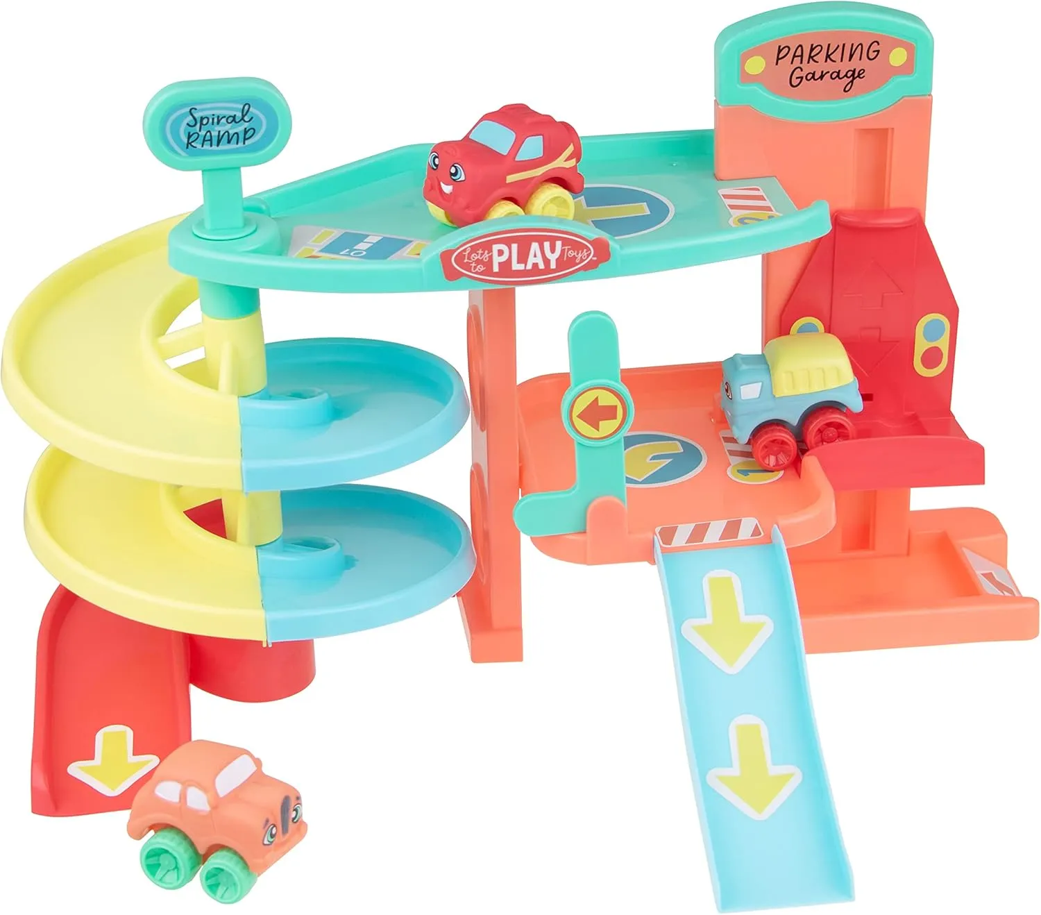Lots to Play Toys - Multi-Story Baby Car Parking Garage - JC Toys