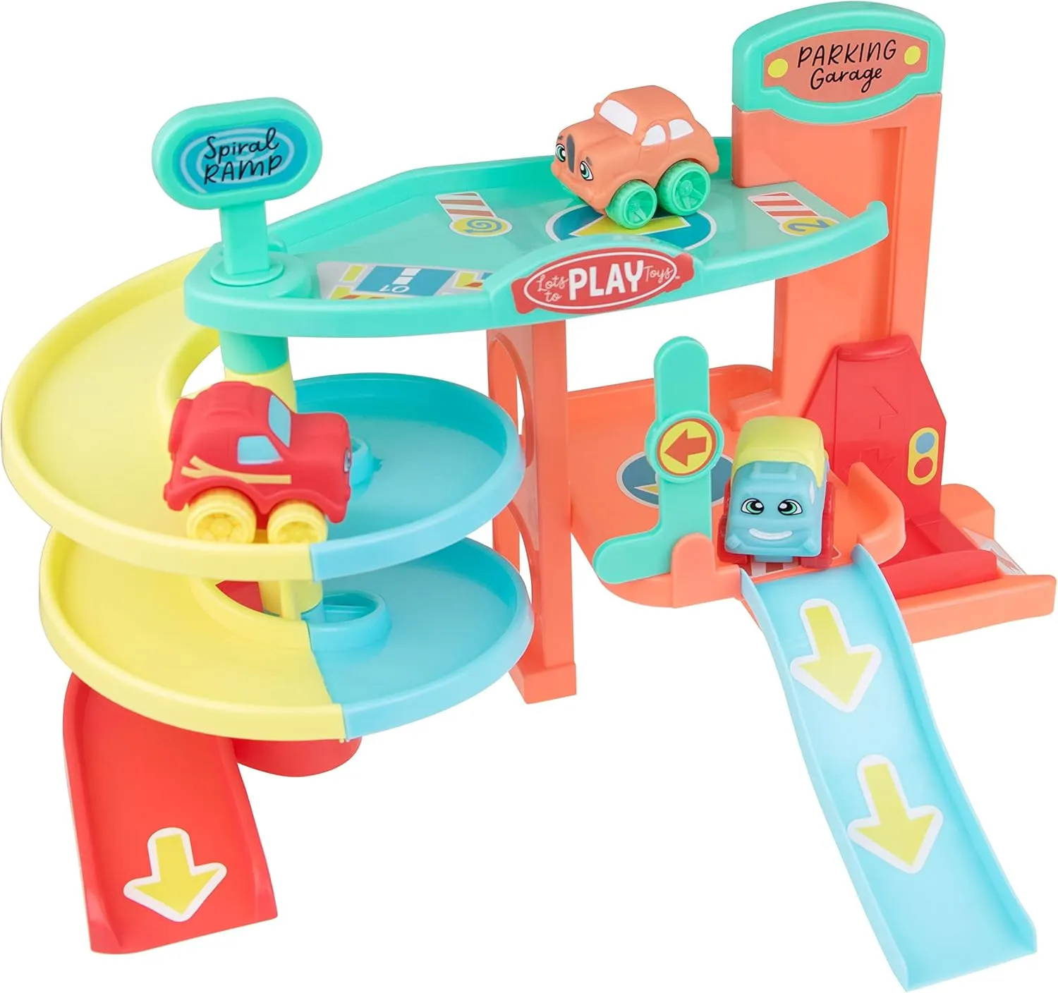 Lots to Play Toys - Multi-Story Baby Car Parking Garage - JC Toys