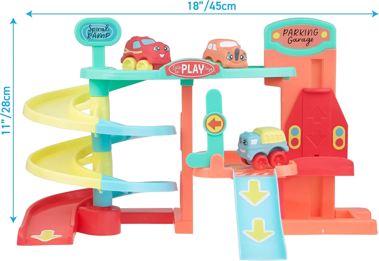 Lots to Play Toys - Multi-Story Baby Car Parking Garage - JC Toys