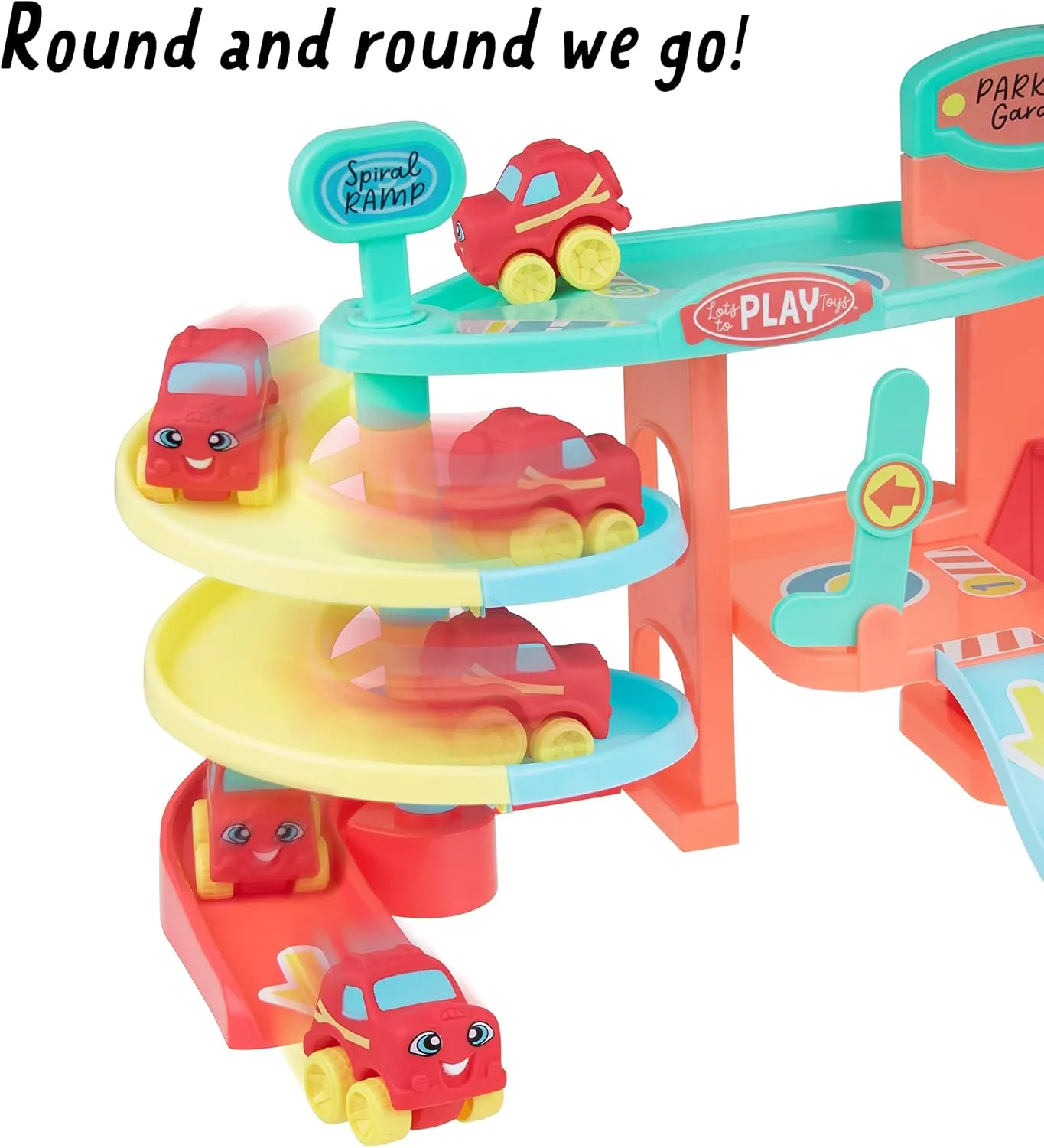 Lots to Play Toys - Multi-Story Baby Car Parking Garage - JC Toys