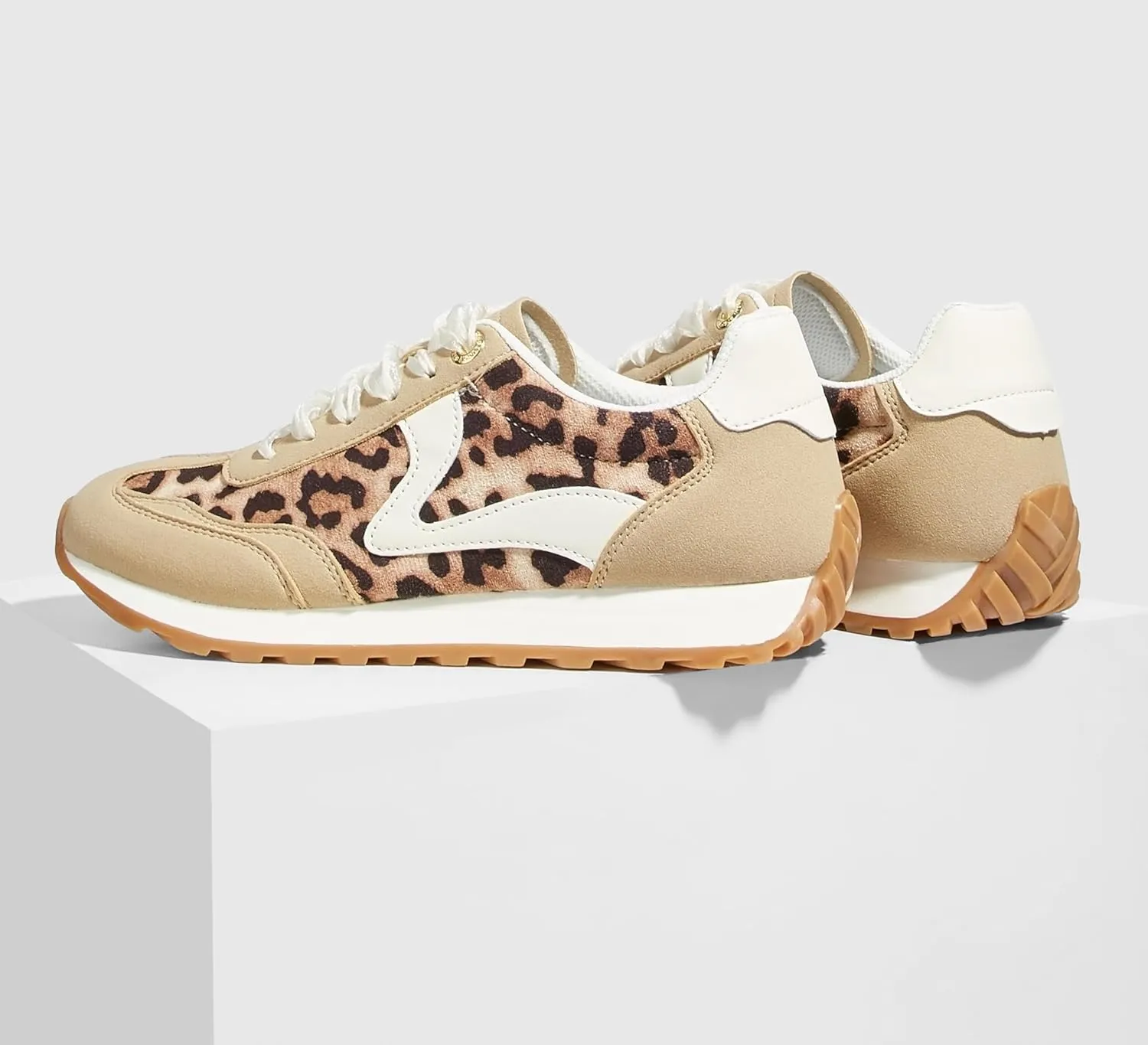 LUCKY STEP Women's Fashion Sneakers Trendy Tennis Shoes Neutral Stylish Retro Trainers Casual Running Walking Shoes