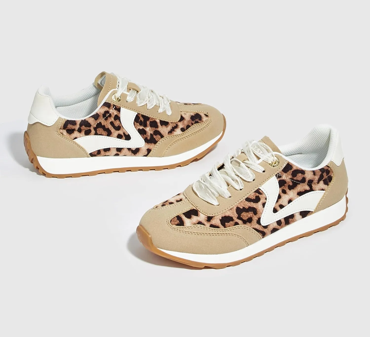 LUCKY STEP Women's Fashion Sneakers Trendy Tennis Shoes Neutral Stylish Retro Trainers Casual Running Walking Shoes