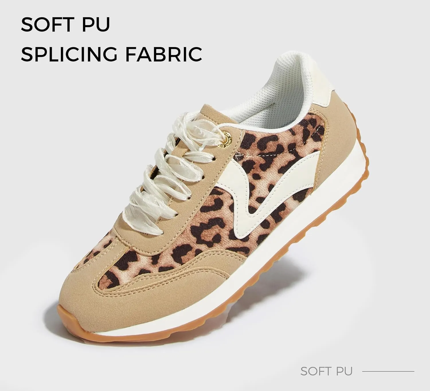 LUCKY STEP Women's Fashion Sneakers Trendy Tennis Shoes Neutral Stylish Retro Trainers Casual Running Walking Shoes