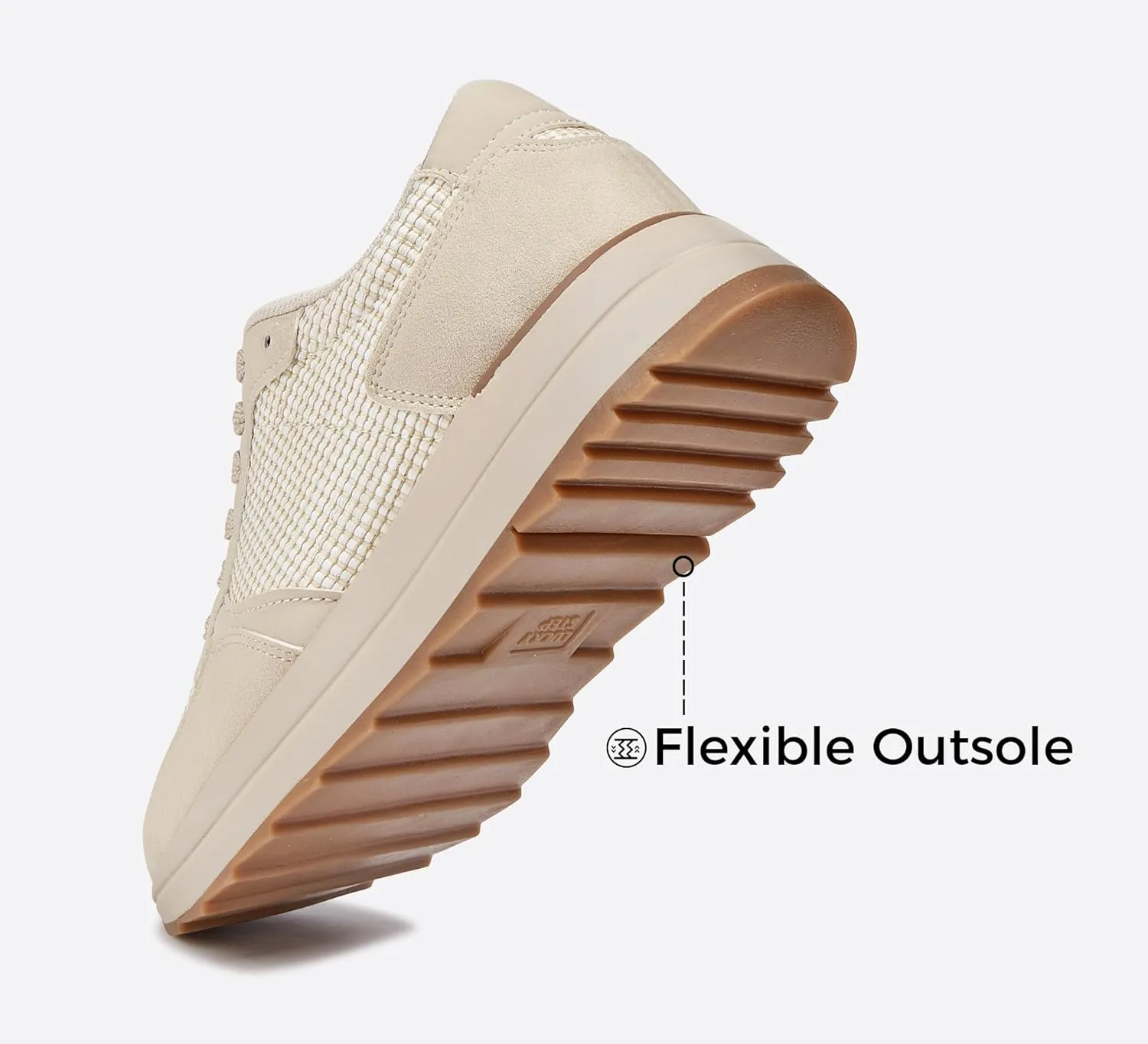 LUCKY STEP Women's Platform Fashion Sneakers Retro Neutral Classic Trainers Colorblock Casual Lace-up Stylish Tennis Chunky Walking Shoes
