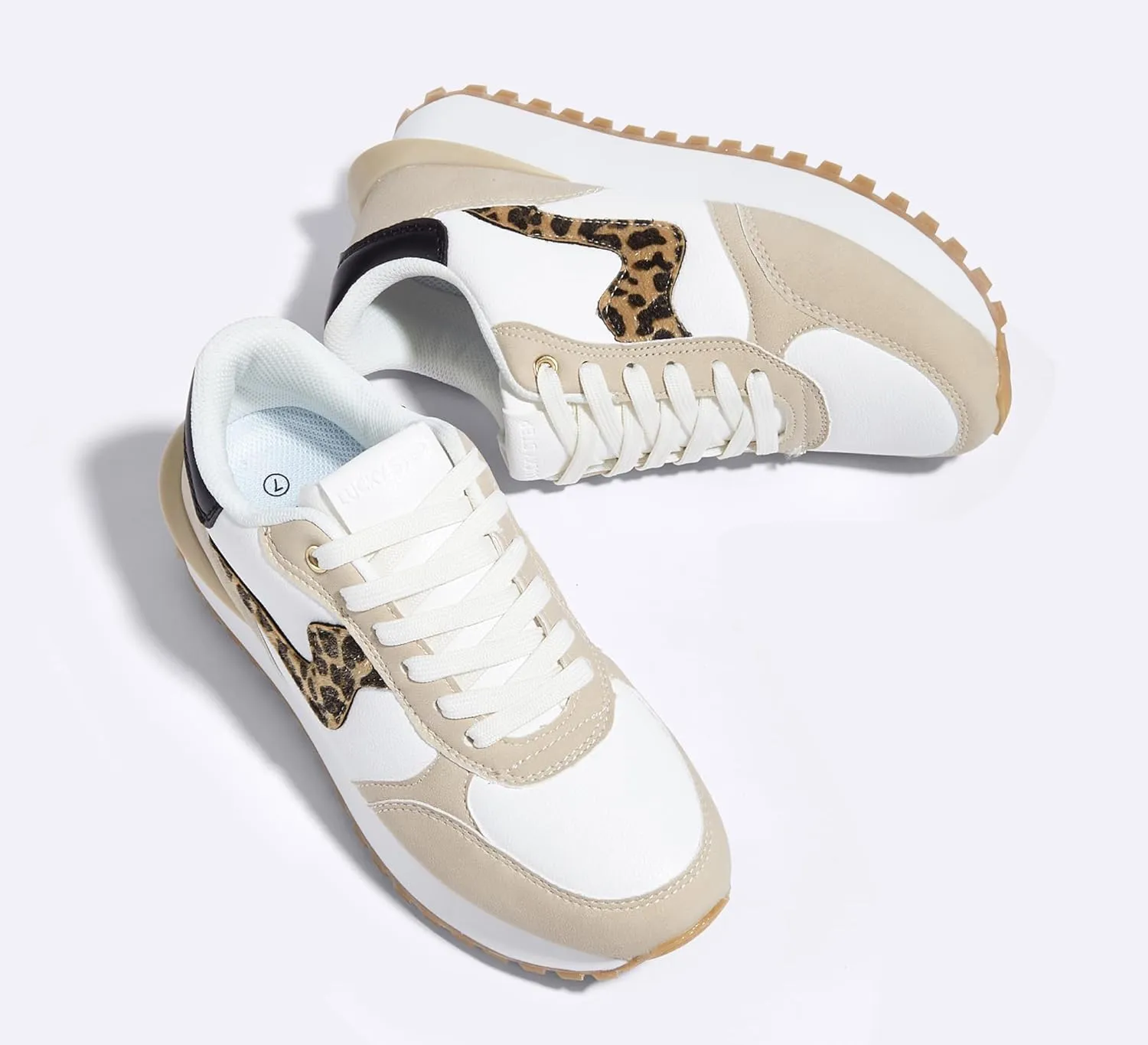 LUCKY STEP Women's Platform Fashion Sneakers Tennis Retro Walking Casual Trainers Stylish Durable Deluxe Skate Running Shoes