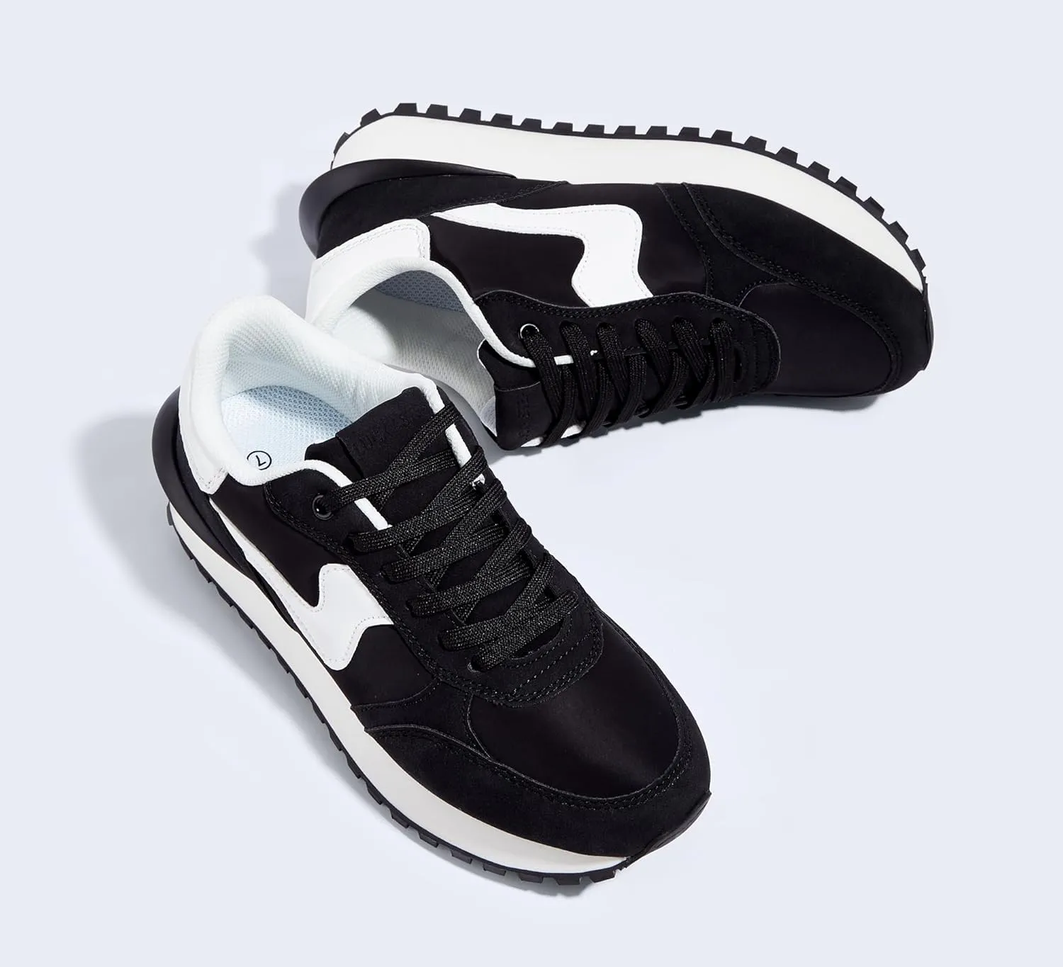 LUCKY STEP Women's Platform Fashion Sneakers Tennis Retro Walking Casual Trainers Stylish Durable Deluxe Skate Running Shoes