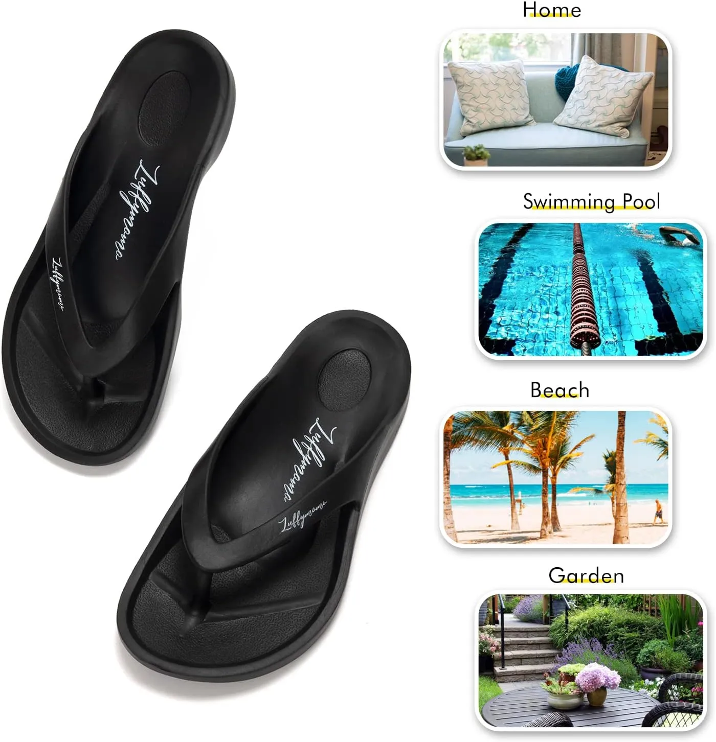 Luffymomo Womens Mens Flip Flops Sandals Slip on Sport Summer Beach Thong