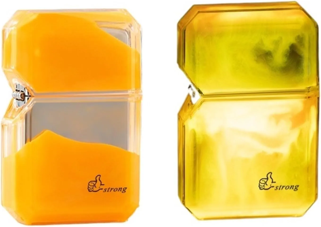 Luminous Quicksand Lighter Kerosene Lighter Quicksand Luminous Lighter Windproof flip Lighter Box, Suitable for Birthday for Boyfriend(A.A)