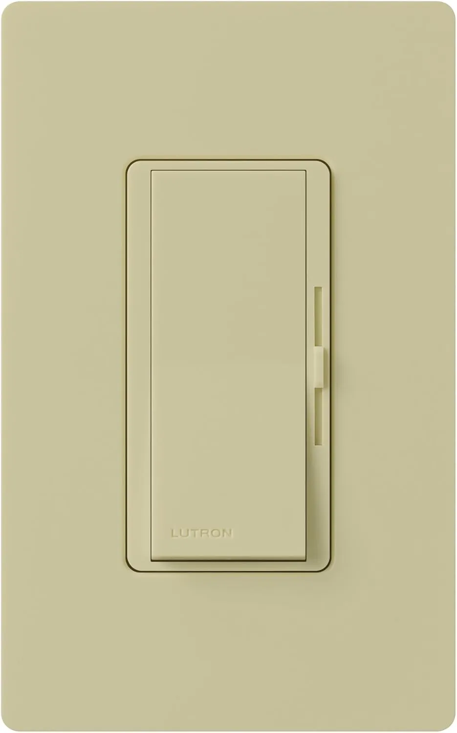 Lutron Diva Dimmer Switch for Incandescent Bulbs, 1000-Watt/Single-Pole Preset, DV-10P-IV, Ivory