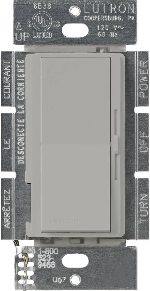Lutron DVLV-603P-GR Diva Magnetic Low-Voltage Dimmer, Gray
