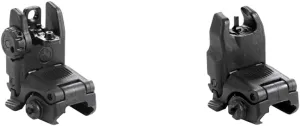 Magpul MBUS Flip-Up Backup Sights, Black, Rear Sight&Magpul Gen 2 Front Flip Sight, Black (MAG247-BLK)