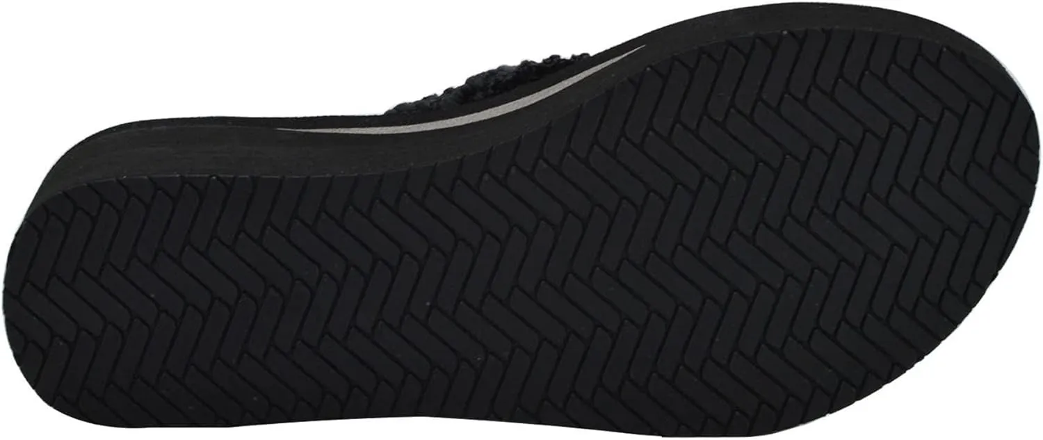 MALIDA Womens Wedge Arch Support Flip Flops Cushion Soft Rubber Midsole Platform Thong Sandals with Rubber Sole