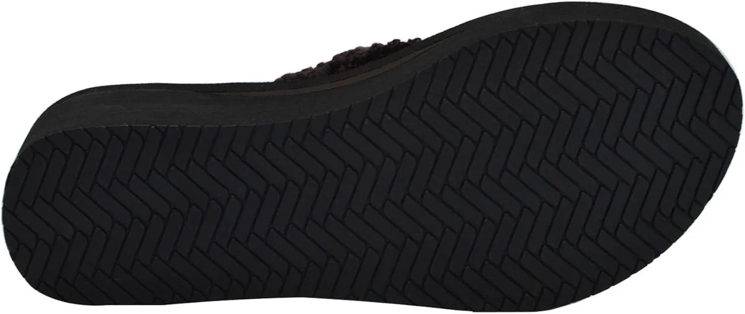 MALIDA Womens Wedge Arch Support Flip Flops Cushion Soft Rubber Midsole Platform Thong Sandals with Rubber Sole