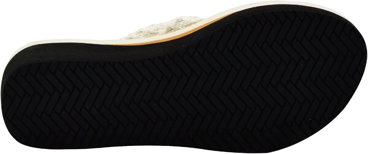 MALIDA Womens Wedge Arch Support Flip Flops Cushion Soft Rubber Midsole Platform Thong Sandals with Rubber Sole