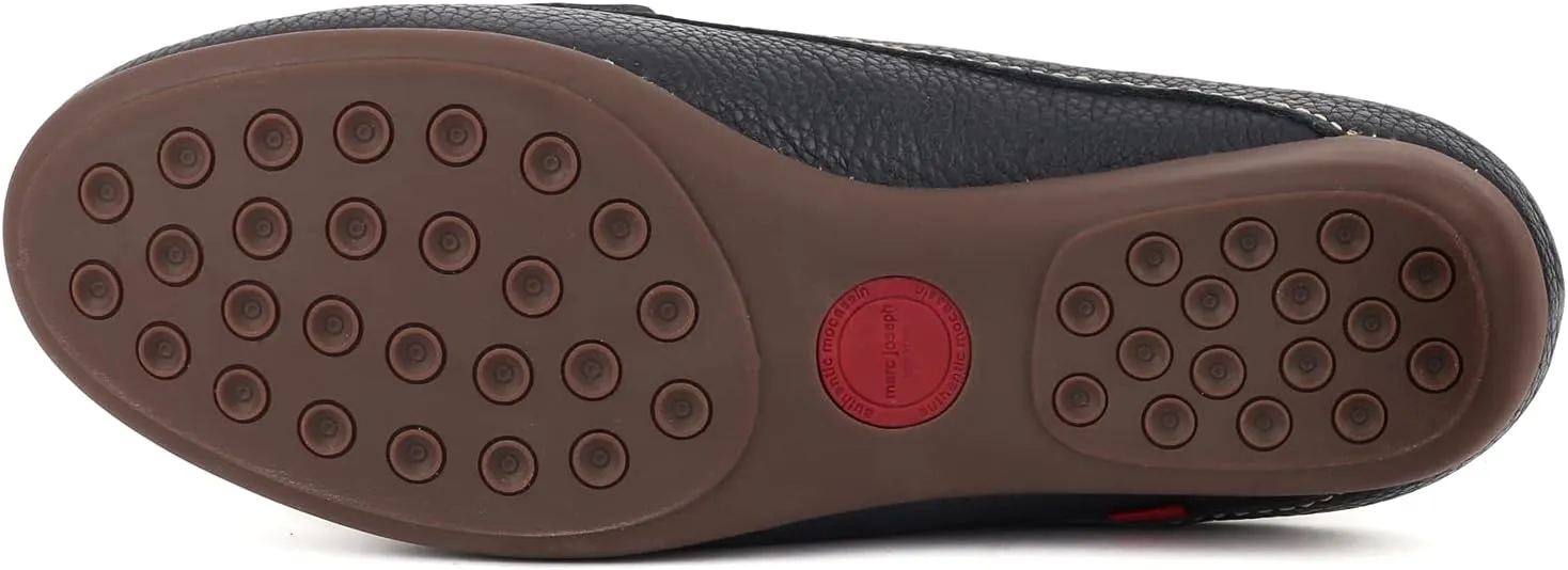 Marc Joseph New York Women's Leather Made in Brazil Luxury Mule Slide with Penny Detail