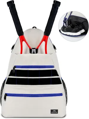 MATEIN Tennis Bag, Large Tennis Backpack for Men & Women with Shoe Compartment Hold 2 Rackets, Pickleball Paddles, Badminton Racquet, Ball Accessories