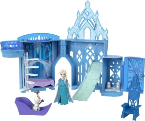 Mattel Disney Princess Toys, Storytime Stackers Elsa Ice Palace, Stackable Castle Doll House with Small Doll & 8 Pieces, Inspired by the Disney Frozen Movies