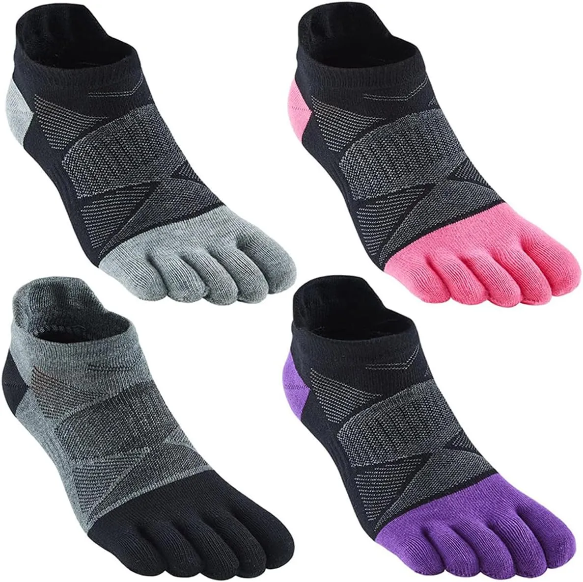 Meaiguo Toe Socks No Show Cotton Low Cut Five Finger Socks Athletic for Women