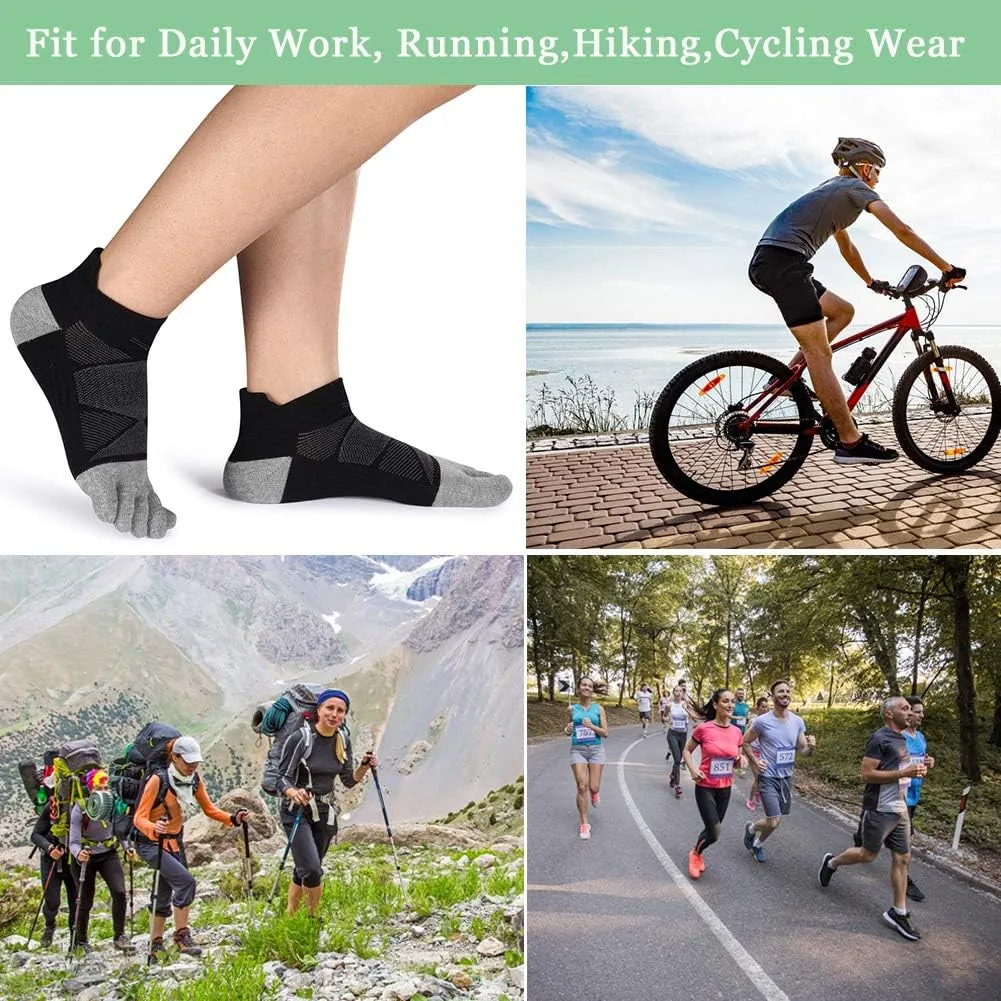 Meaiguo Toe Socks No Show Cotton Low Cut Five Finger Socks Athletic for Women