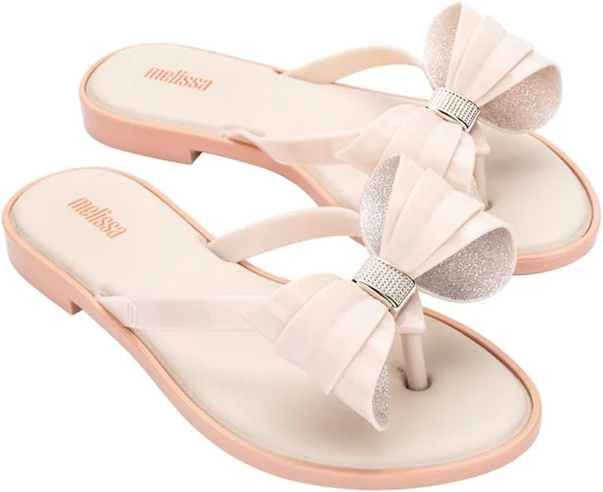 Melissa Slim V Women's Flip Flops- Jelly Flip Flops for Women, Slip on Women's Sandals, Women's Summer Fashion, Adult Jellies