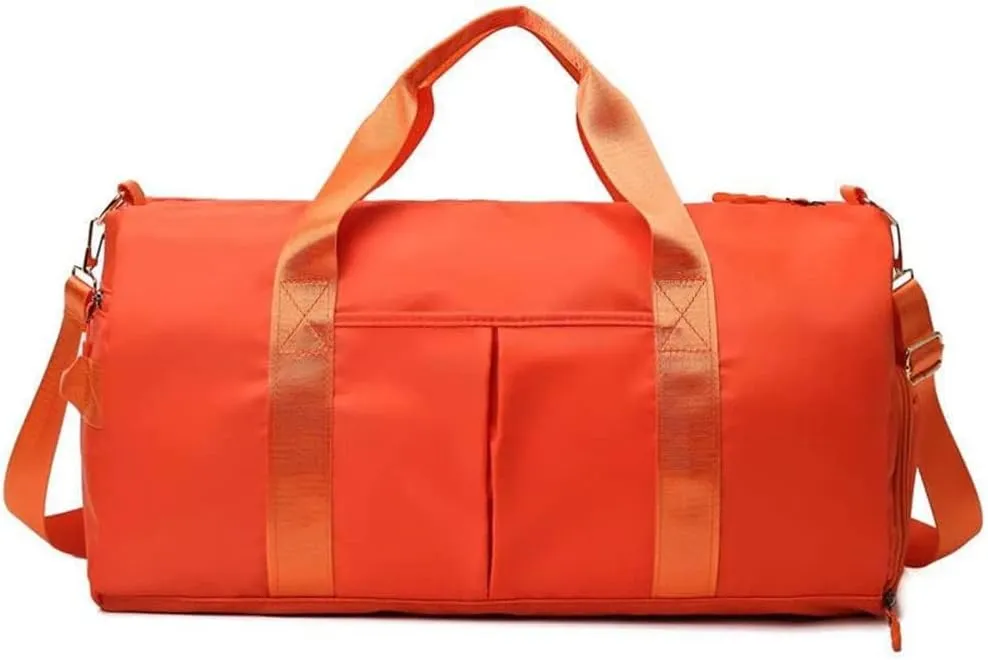 Men and Women's Travel Bag With Shoe Compartment Sports Tote Gym Bag Weekender Overnight Shoulder Bag